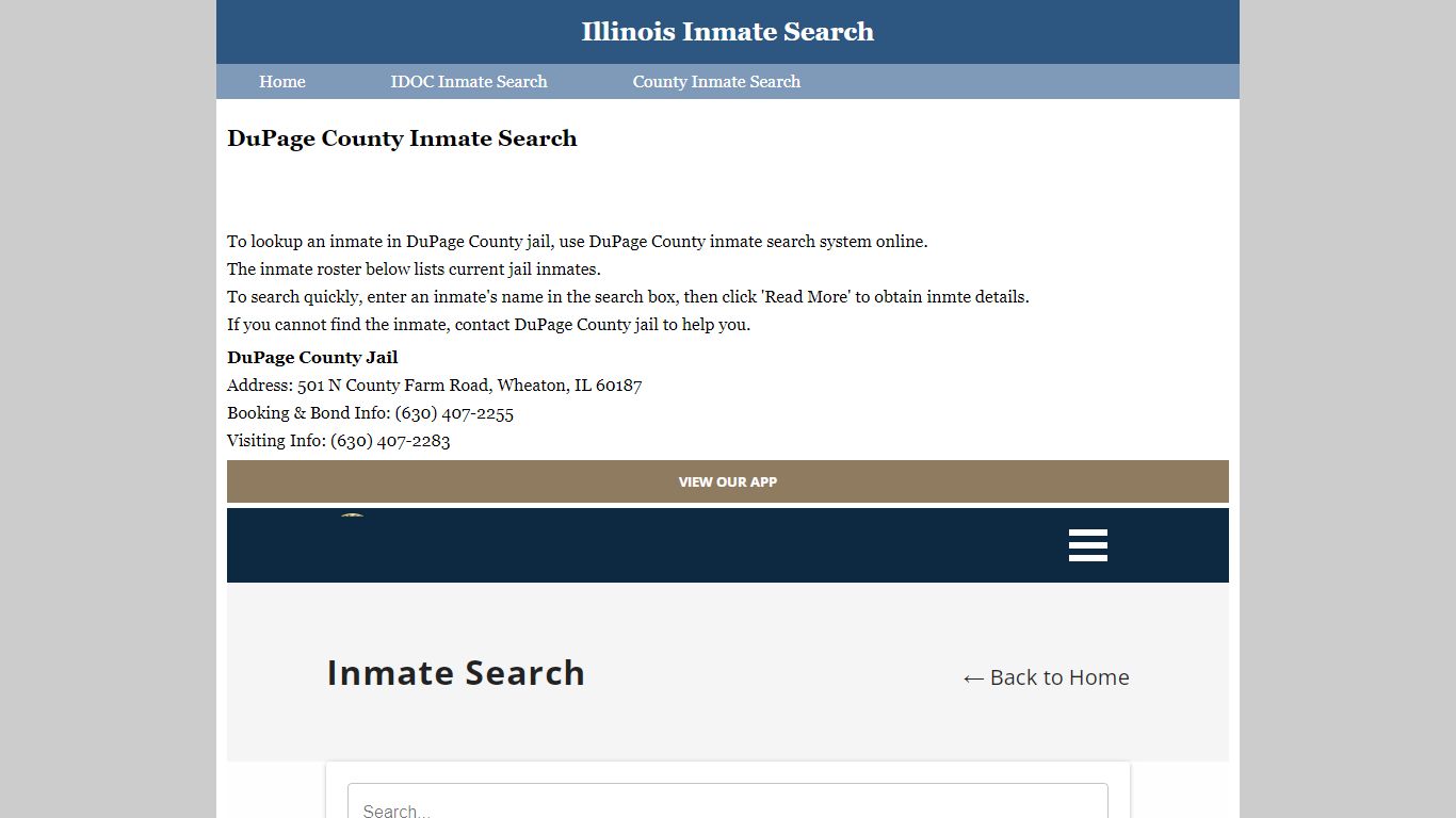 DuPage County Inmate Search